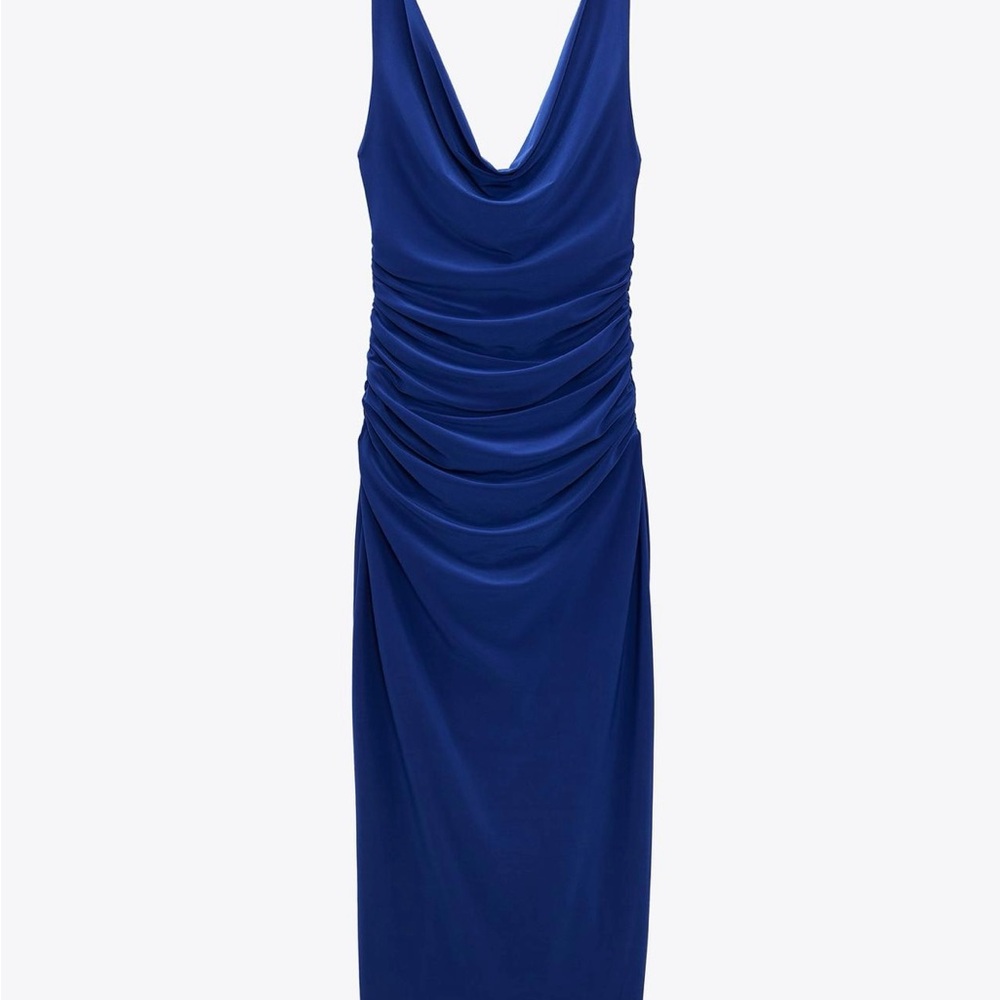 Elegant Blue Sleeveless Zara Dress